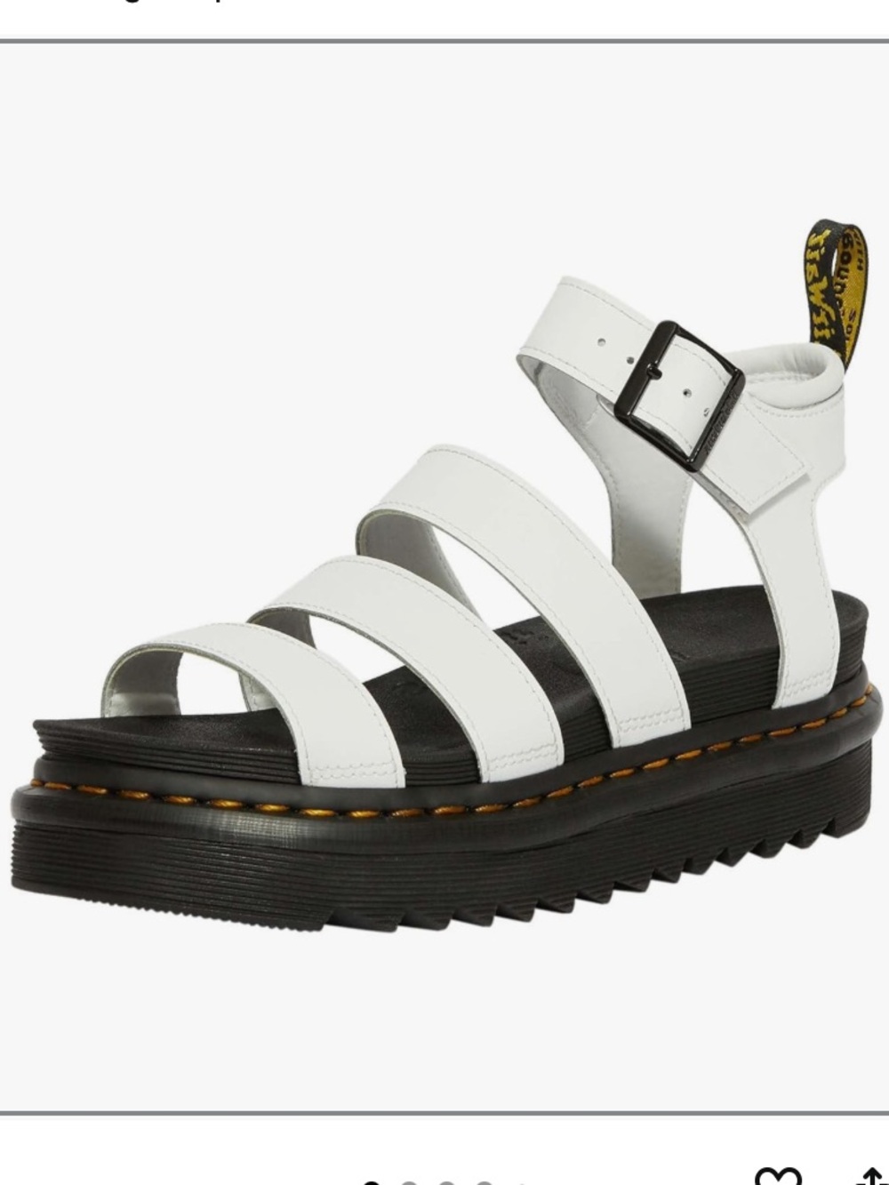 Dr. Martens Women’s Blaire White & Black Sandals Size 8